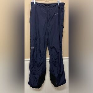 North Face Snow Pants Mens XL Black HyVent Full Side Zip Ski Snowboard